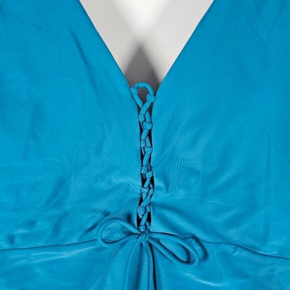Shade   Shore Blue One-Piece Lace Up Swimsuit Sz Small NEW - Picture 2 of 7
